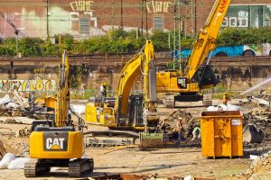 construction site, demolition work, demolition